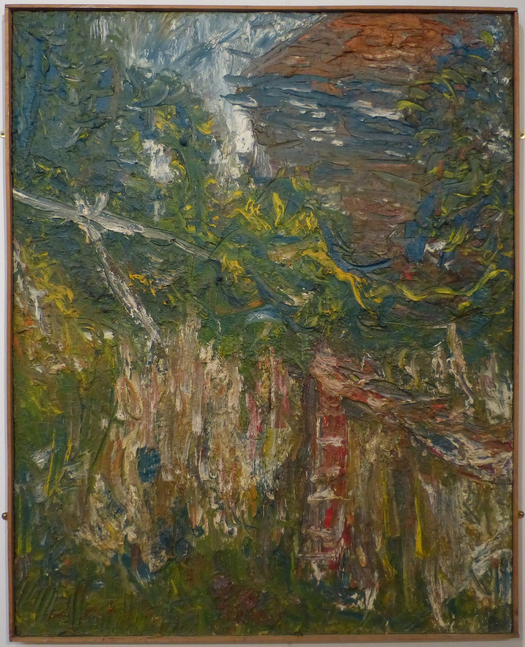 1969 Bottom of the garden with arm of totem pole 153x122cm oil board atkins